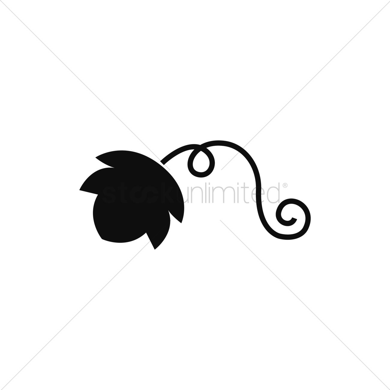 1300x1300 Vine Leaf Silhouette Vector Image