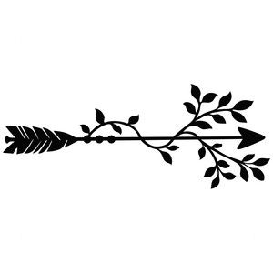 300x300 Leafy Arrow Silhouette Design, Silhouettes And Arrow