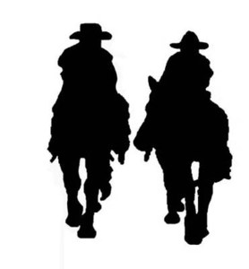 278x300 Pardners Silhouettes Cowboys, Silhouettes
