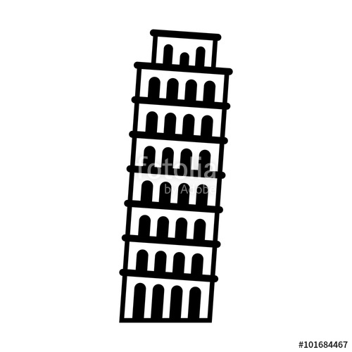 Leaning Tower Of Pisa Silhouette at GetDrawings | Free download