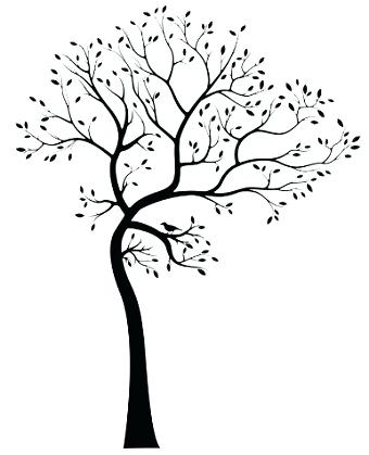 Leaning Tree Silhouette at GetDrawings | Free download