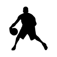 200x200 Silhouette Silhouettes Player Players Human People Person Jump