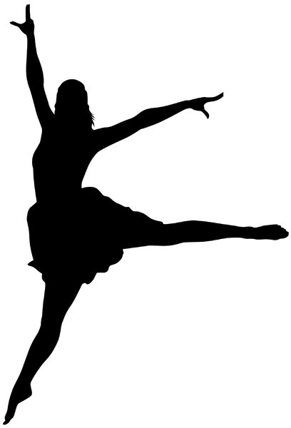 408x600 Gymnastics Silhouette Leap Clipart Panda