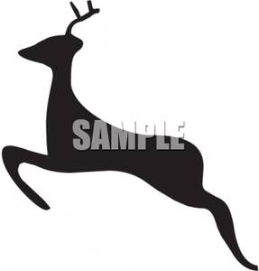 287x300 Of A Leaping Deer Clipart Picture
