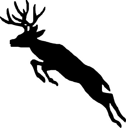 425x432 Deer Leaping Wall Decal Clipart Panda