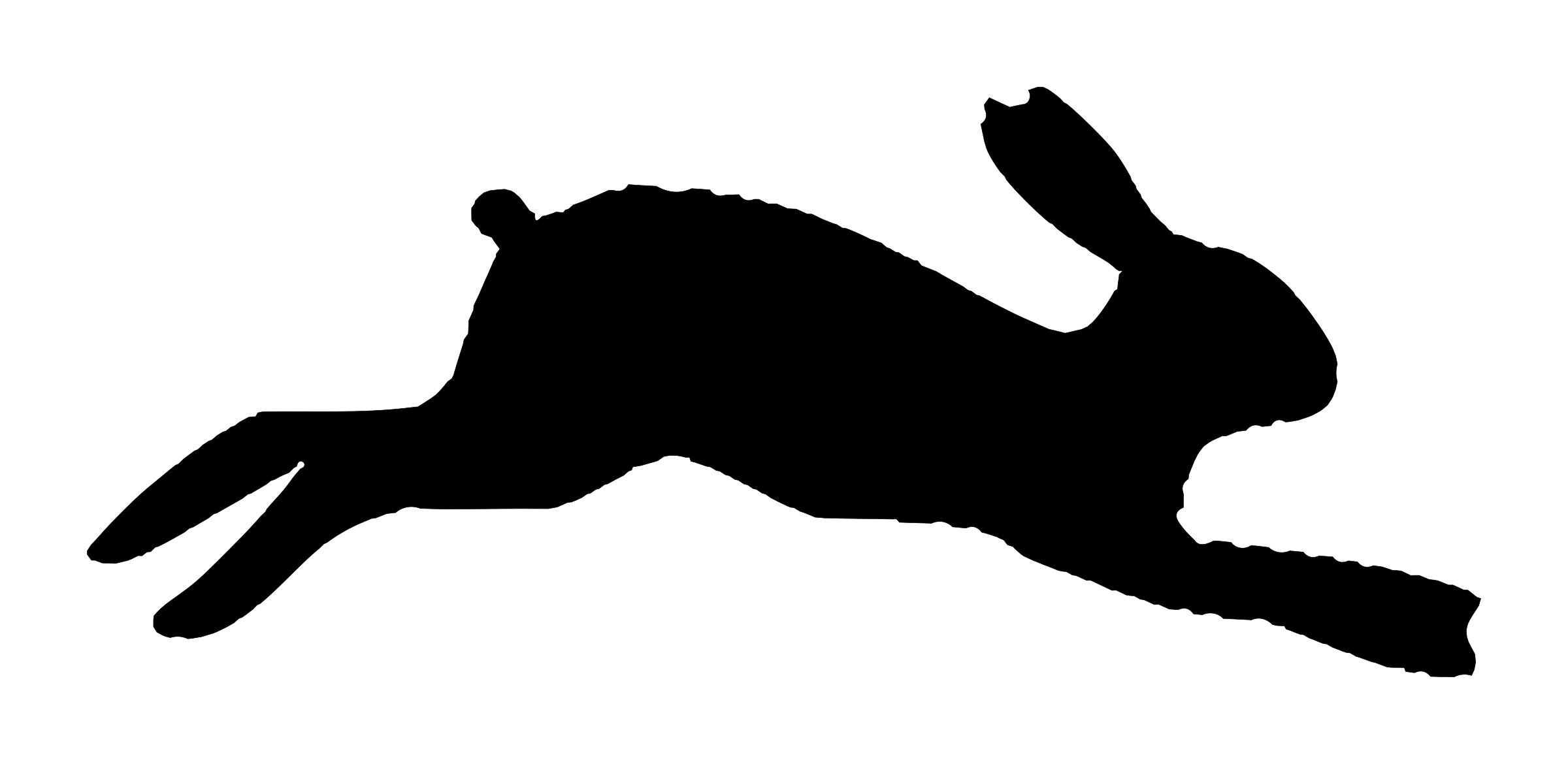 Leaping Rabbit Silhouette at GetDrawings | Free download