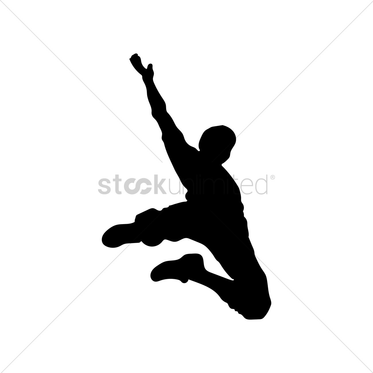 1300x1300 Silhouette Of A Man Jumping Vector Image