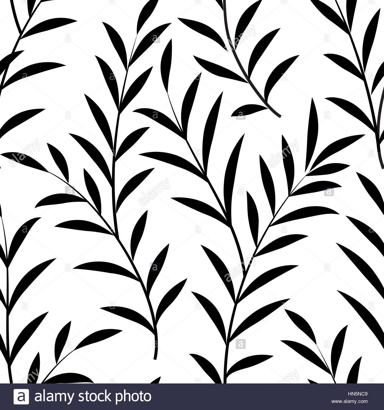 1300x1390 Abstract Floral Pattern Floral Leaves Silhouette Black And White