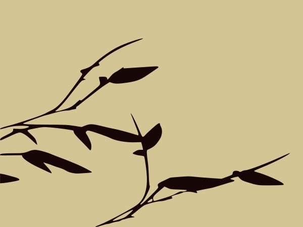 600x450 Bamboo Leaves Silhouette Clipart