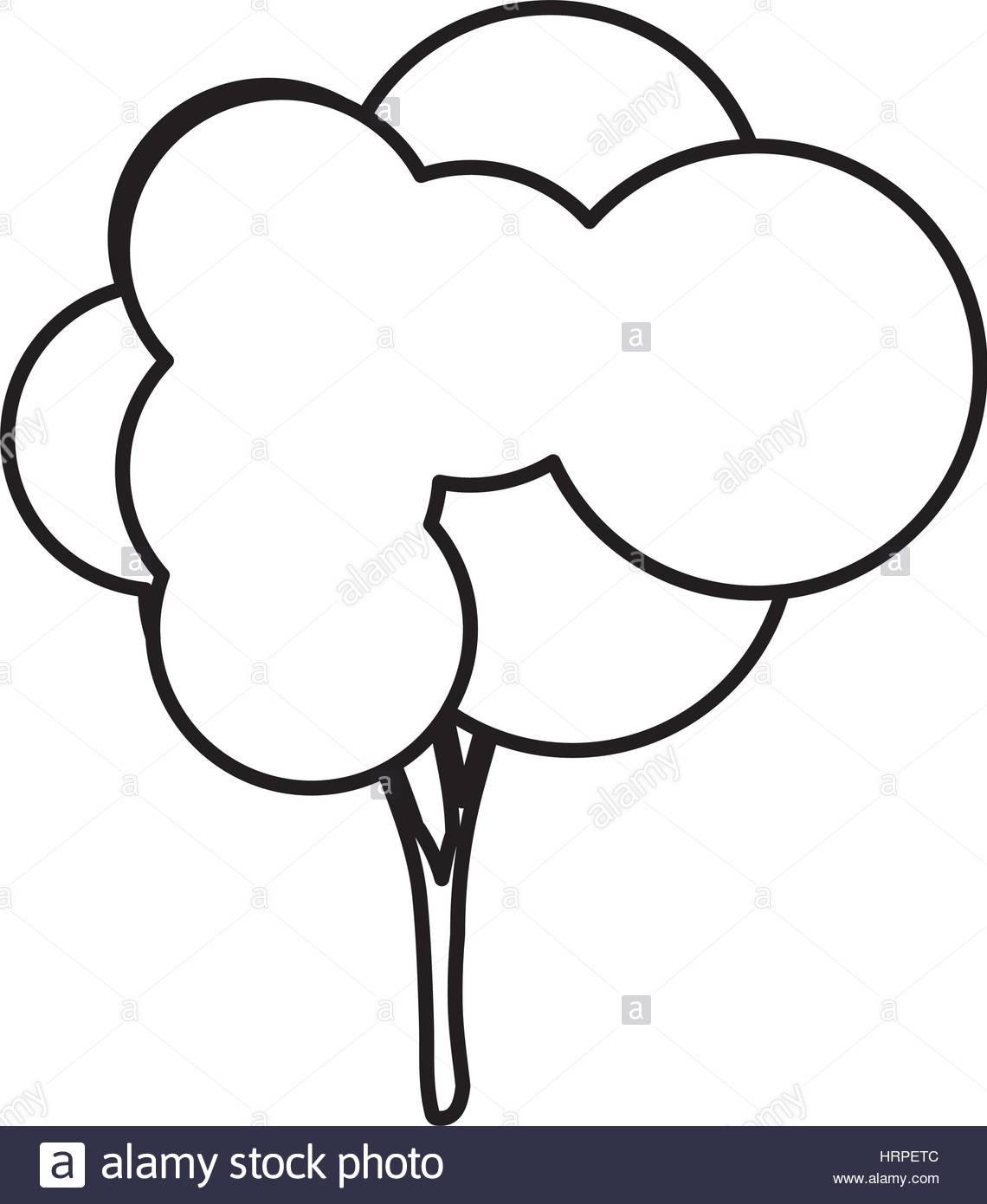 1140x1390 Sketch Silhouette Tree With Rounded Crown Leaves Stock Vector Art