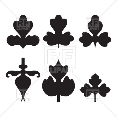 400x400 Decorative Black Leaves