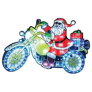 300x300 The Christmas Workshop Benross Led Santa Motorbike Metallic