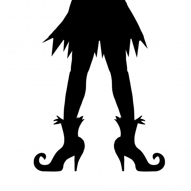 615x615 Witches Legs Halloween Silhouette Free Stock Photo