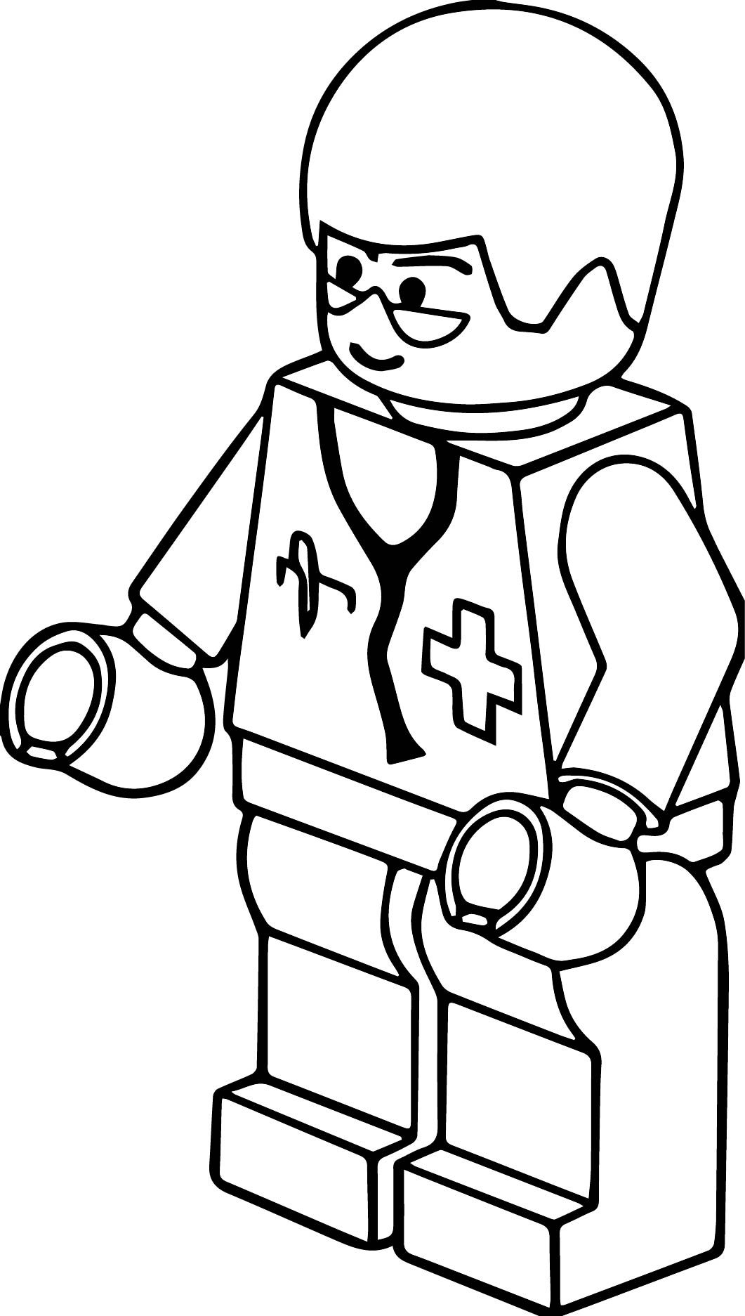 1061x1873 Lego Clip Art Pitr Lego Town Doctor Coloring Page Wecoloringpage