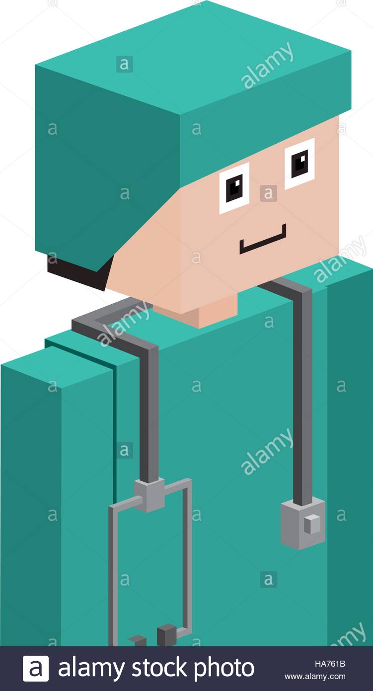 751x1390 Lego Silhouette With Male Nurse Half Body Vector Illustration