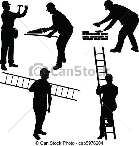 450x470 Worker Lego Man Clipart Silhouette