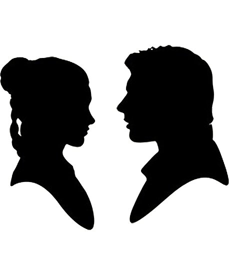 458x550 Leia Han Silhouette Posters By Askhamsretail Redbubble