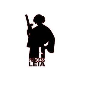 282x300 Star Wars Princess Leia Silhouette Vinyl Decal Sticker