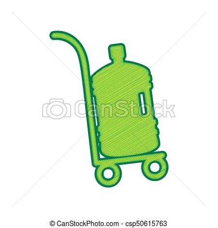 450x470 Plastic Bottle Silhouette With Water. Big Bottle Of Water