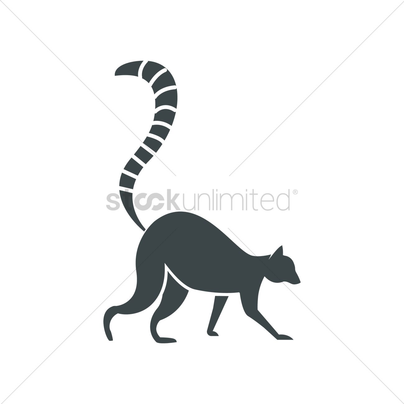 1300x1300 Lemur Vector Image