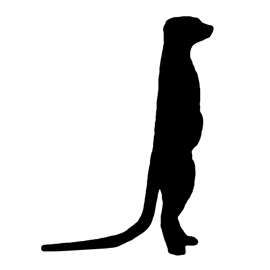 270x270 Meerkat Silhouette Stencil Free Stencil Gallery