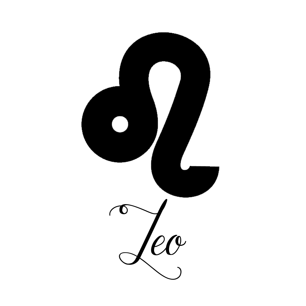 1001x1001 Sign Leo Script Writing Silhouette Vinyl Sticker Car Decal