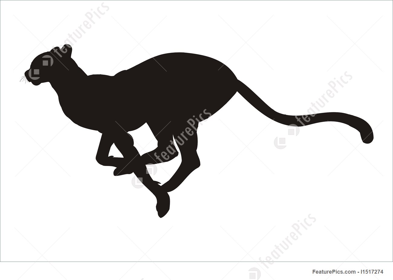 1300x926 Leopard Silhouette Illustration