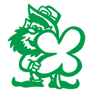 300x300 Silhouette Design Store Leprechaun Shamrock