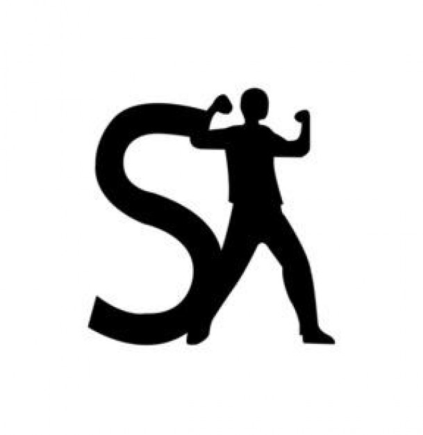 609x626 Person Silhouette With An S Letter