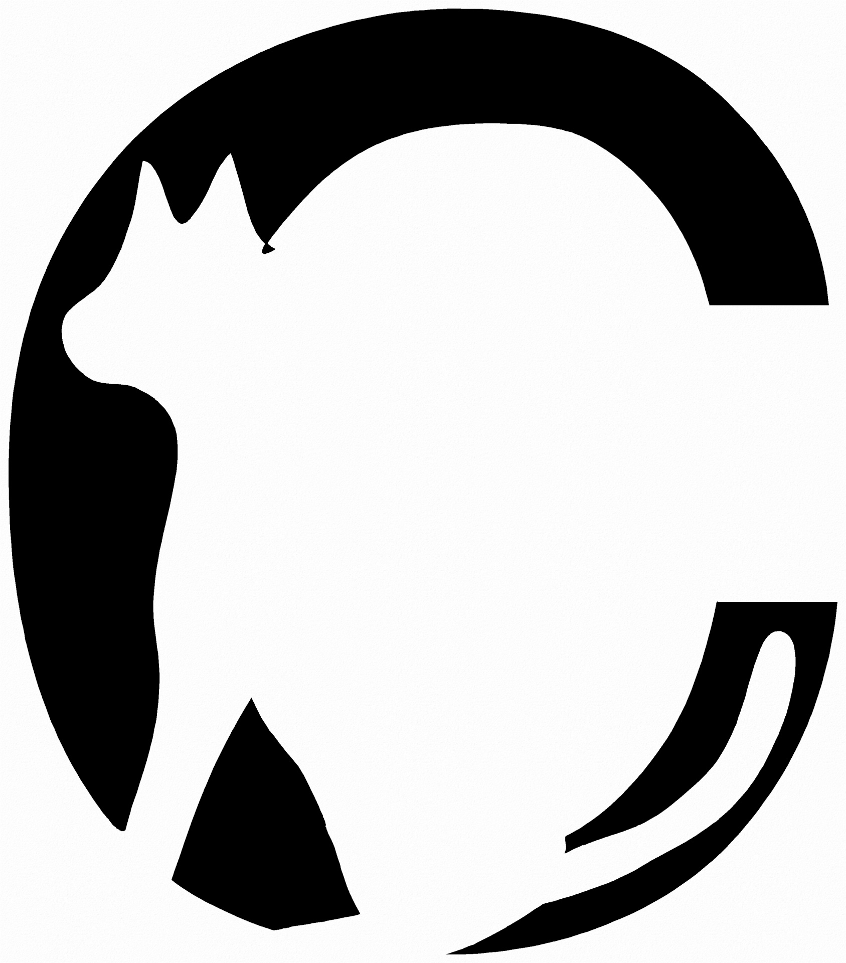 1687x1920 Alphabet Silhouette Letter C Free Stock Photo