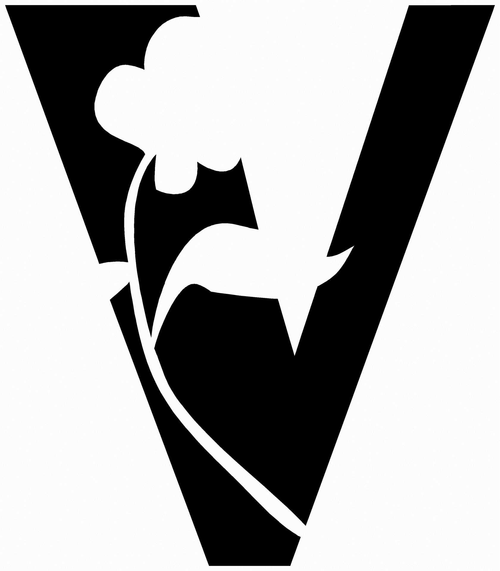 1681x1920 Alphabet Silhouette Letter V Free Stock Photo