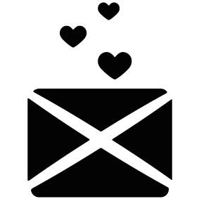 283x283 Love Letter Silhouette Silhouette Of Love Letter