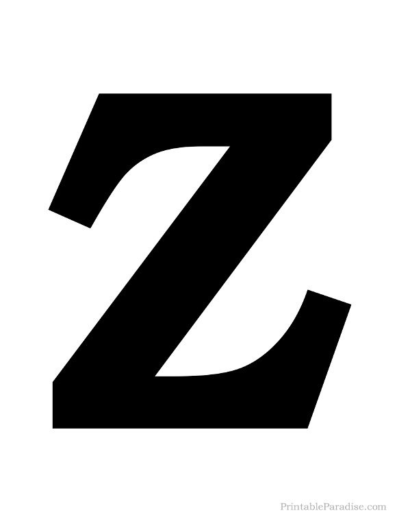580x751 Printable Letter Z Silhouette