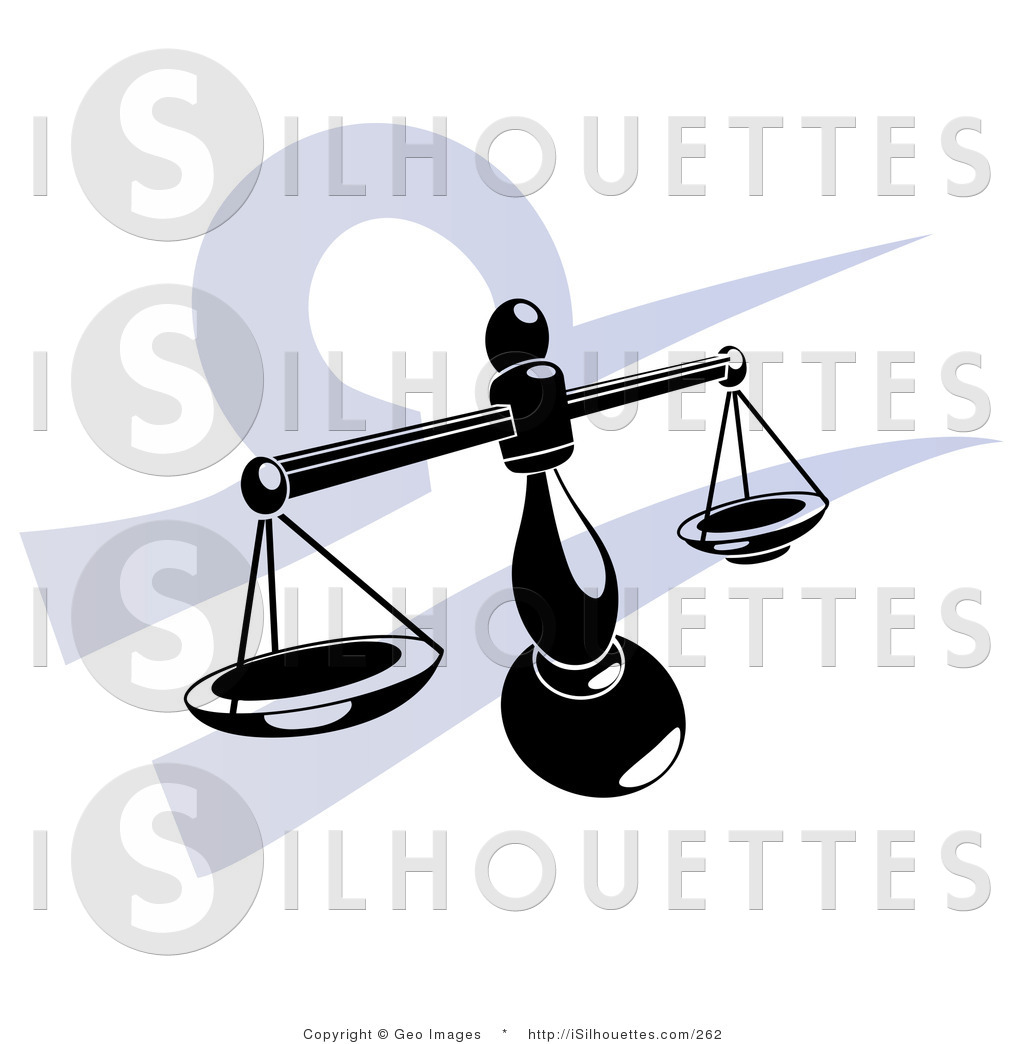 1024x1044 Silhouette Clipart Of A Black Silhouetted Scales Over A Blue Libra