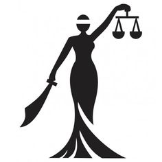 236x236 Statue Of Justice. Silhouette Canvas Print We Live