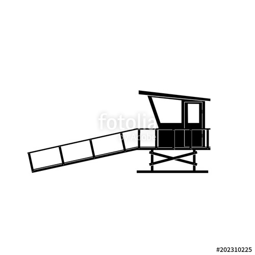 500x500 Wooden Lifeguard Stand Silhouette Stock Image And Royalty Free
