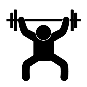 300x300 Lifting Silhouette Clipart