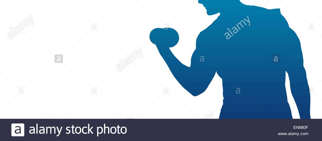 1300x571 Man Lifting Weights Vector Silhouette Stock Vector Art