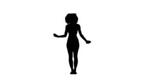 300x169 Silhouette Of A Woman Lifting Weights Stock Video Footage