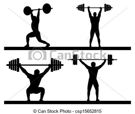 450x380 Silhouette Skinny Girl Lifting Weights Free Clipart