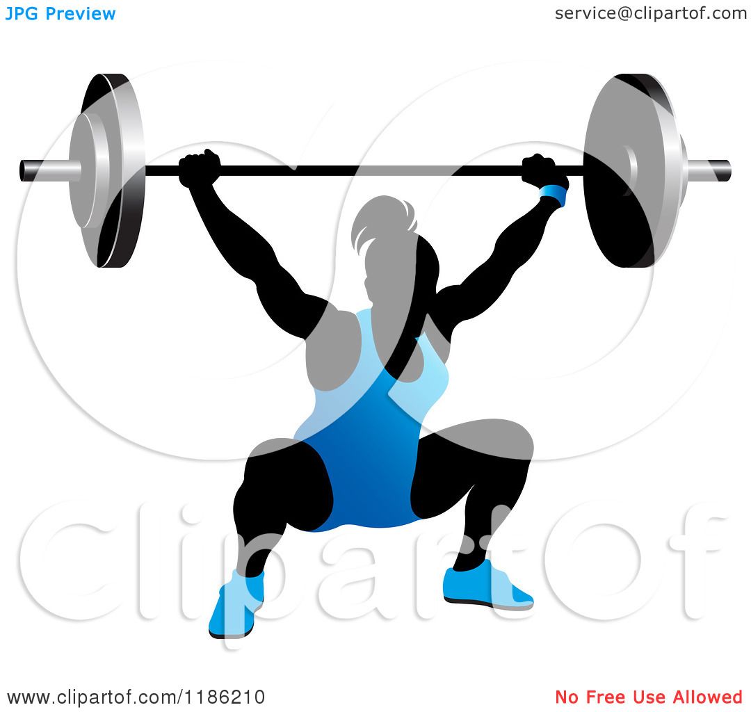 1080x1024 Clipart Of A Silhouetted Female Bodybuilder Lifting A Heavy