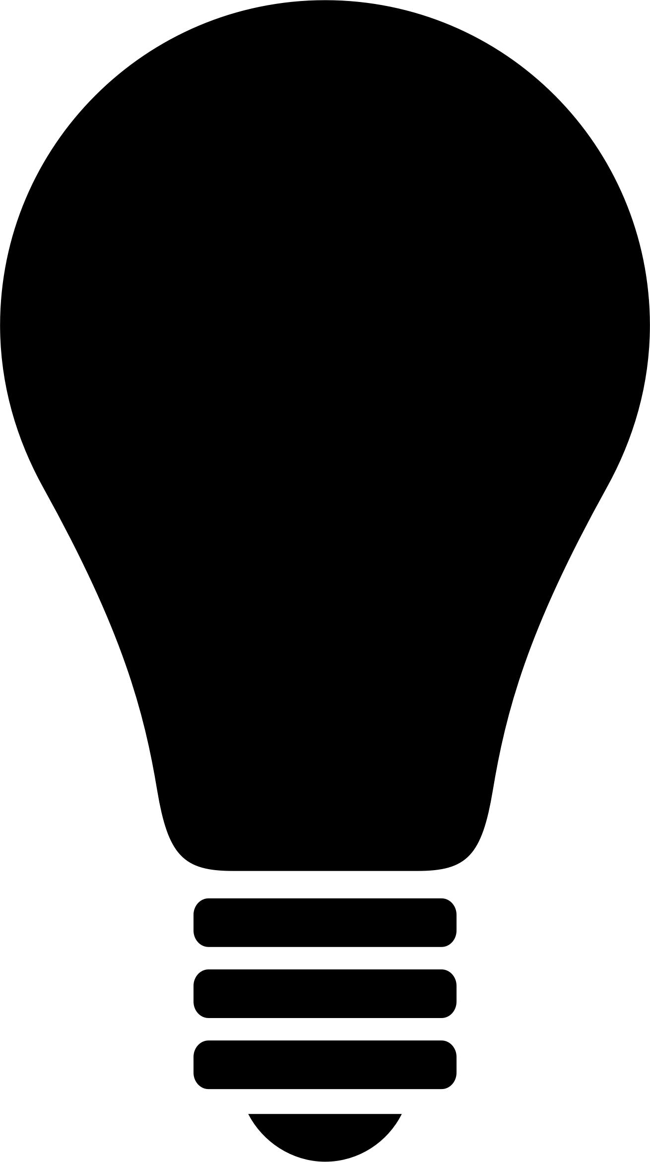 1310x2341 Light Bulb Silhouette 2 Icons Png