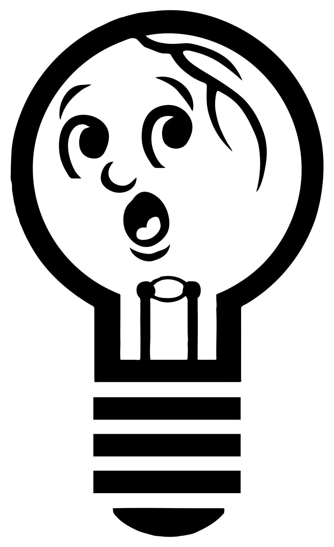 1172x1920 Anthropomorphic Light Bulb Silhouette Clipart