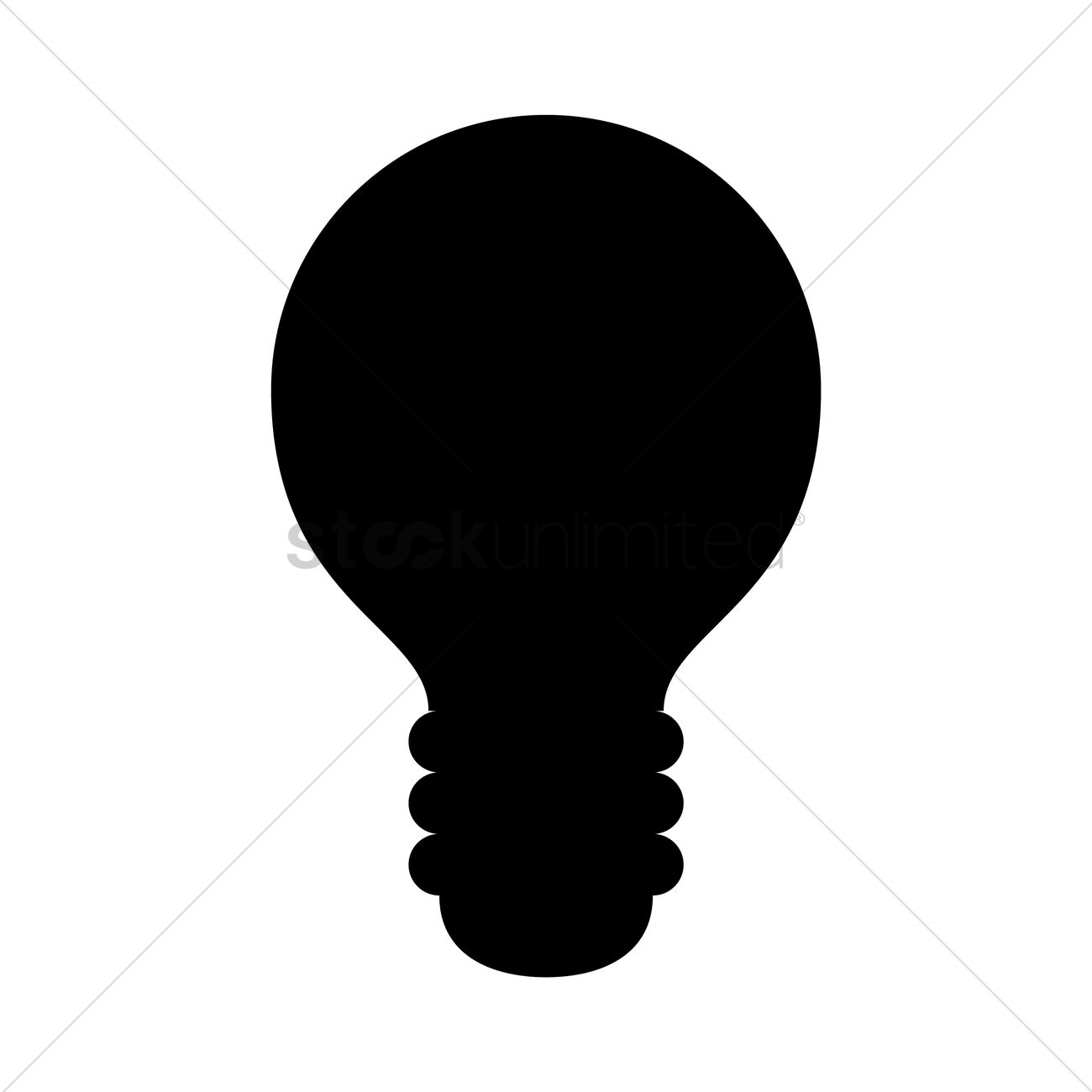 1300x1300 Light Bulb Silhouette Vector Image