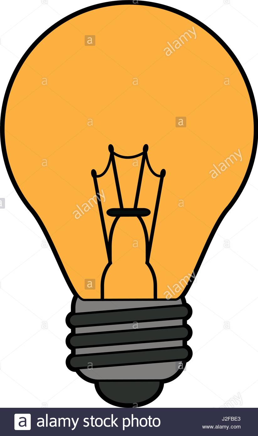 823x1390 Colorful Silhouette Light Bulb On Icon Stock Vector Art