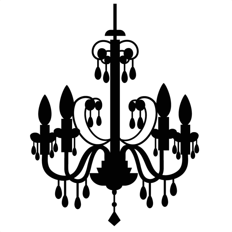 800x800 Silhouette Clipart Chandelier
