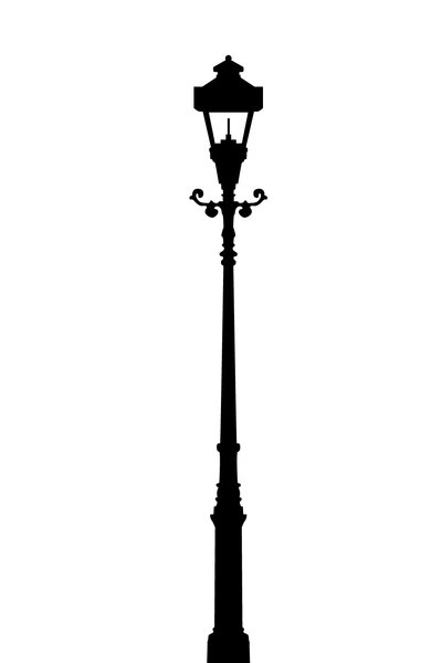 400x600 Silhouette Clipart Lamp Post