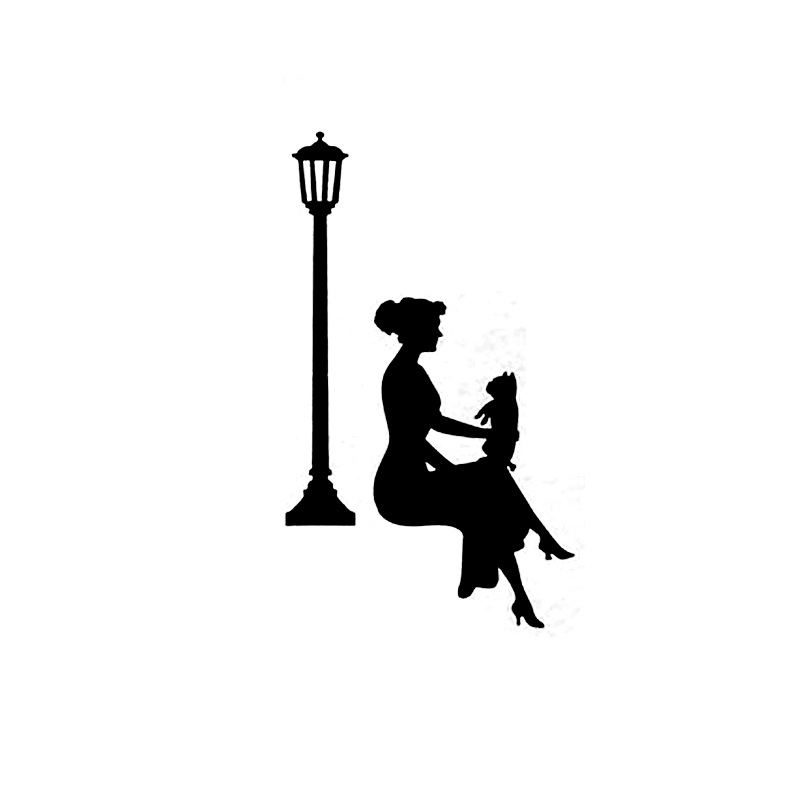 800x800 Woman Silhouette Wall Sticker For Powerpoints And Light Switches