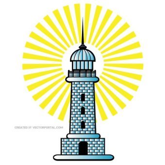 340x340 Lighthouse Free Vector 123freevectors