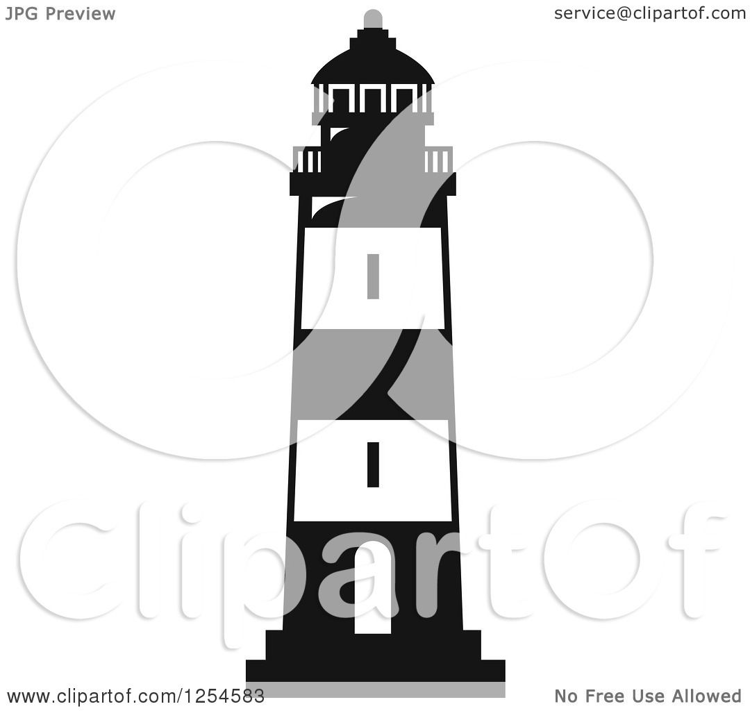 1080x1024 Clipart Of A Black And White Lighthouse